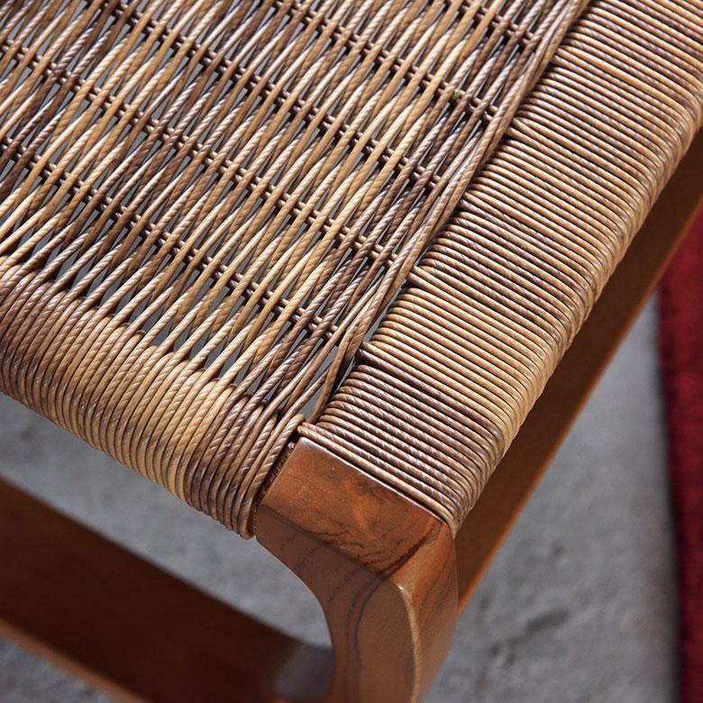 ロッキング チェア 椅子 ラタン調 チーク 材 屋内 室内 イス chair 家具 リビング インテリア 天然木 ロー 北欧 カントリー おしゃれ リラックス 西海岸 91552 | 東谷 | 04