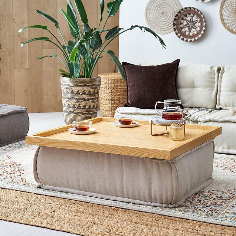 木製 トレー テーブル トレイ お盆 天板 天然木 木製 大きい 正方形 簡易 インテリア リビング ロー 家具 雑貨 ソファー ソファ 座卓 北欧 西海岸 91553 | 東谷 | 12