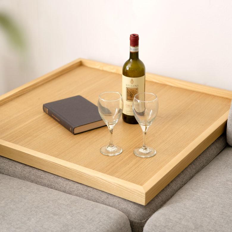 木製 トレー テーブル トレイ お盆 天板 天然木 木製 大きい 正方形 簡易 インテリア リビング ロー 家具 雑貨 ソファー ソファ 座卓 北欧 西海岸 91553 | 東谷 | 14