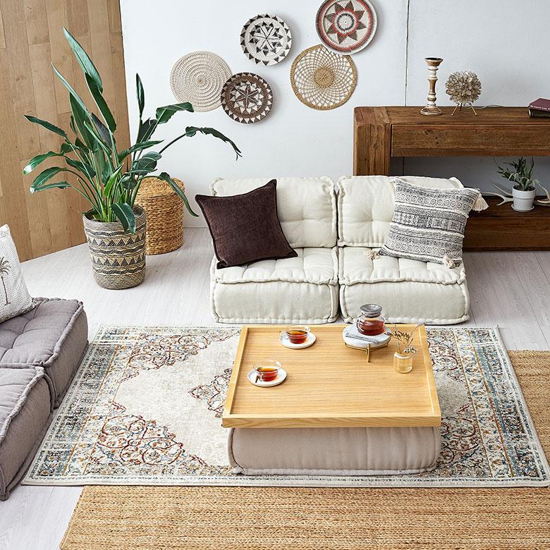 木製 トレー テーブル トレイ お盆 天板 天然木 木製 大きい 正方形 簡易 インテリア リビング ロー 家具 雑貨 ソファー ソファ 座卓 北欧 西海岸 91553 | 東谷 | 05