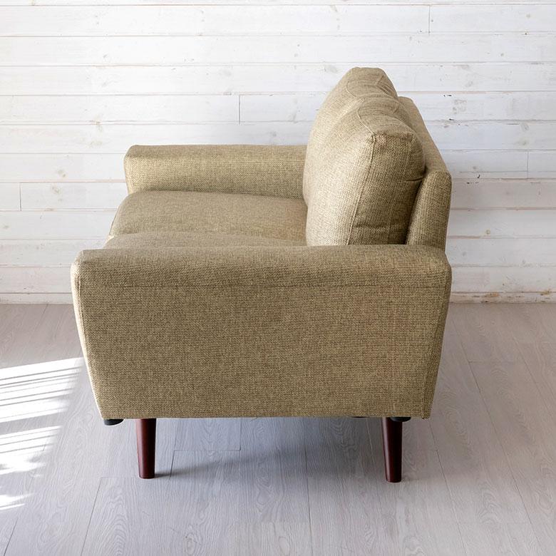 ソファ 2人 掛け 脚付き クッション付き 木フレーム ロー タイプ ゆったり ファブリック 布 家具 ルシア 北欧  おしゃれ リゾート おうち時間 西海岸 91554 | 東谷 | 14