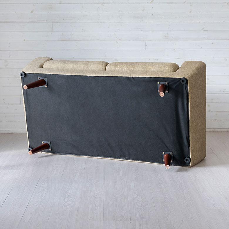 ソファ 2人 掛け 脚付き クッション付き 木フレーム ロー タイプ ゆったり ファブリック 布 家具 ルシア 北欧  おしゃれ リゾート おうち時間 西海岸 91554 | 東谷 | 20