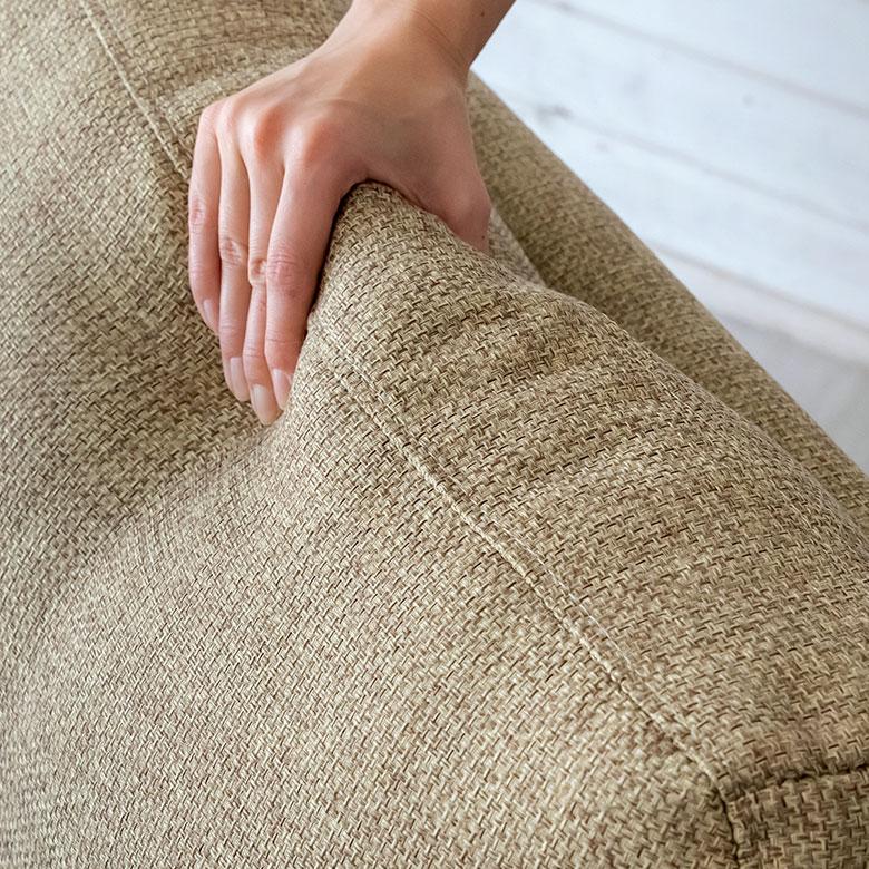 ソファ 2人 掛け 脚付き クッション付き 木フレーム ロー タイプ ゆったり ファブリック 布 家具 ルシア 北欧  おしゃれ リゾート おうち時間 西海岸 91554 | 東谷 | 07