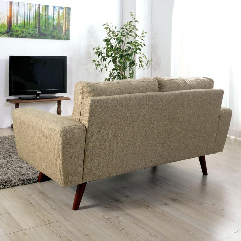 ソファ 2人 掛け 脚付き クッション付き 木フレーム ロー タイプ ゆったり ファブリック 布 家具 ルシア 北欧  おしゃれ リゾート おうち時間 西海岸 91554 | 東谷 | 11