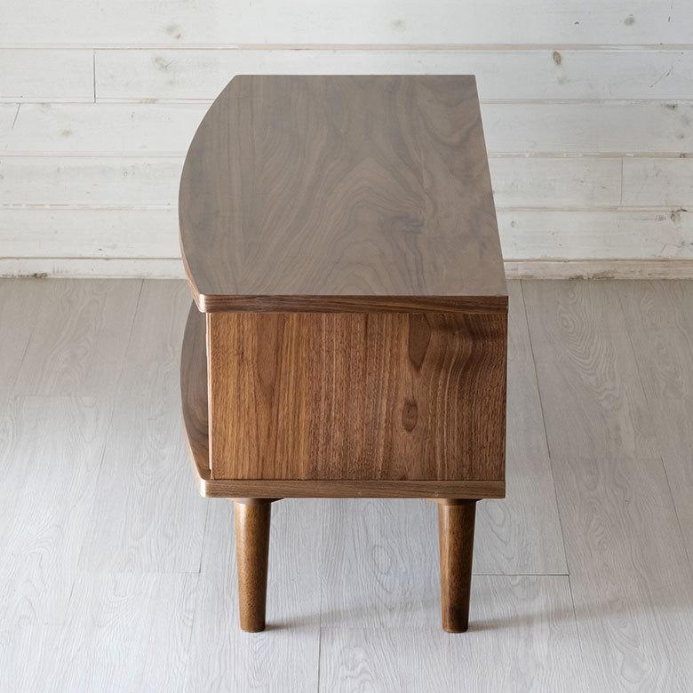 東谷 テレビ ボード TV 台 ラック 120cm 幅 天然木 ウォルナット