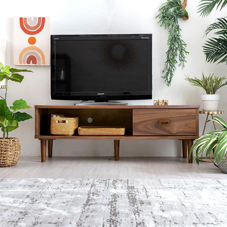 東谷 テレビ ボード TV 台 ラック 120cm 幅 天然木 ウォルナット 東谷 テレビ ボード TV 台 ラック 120cm 幅 天然木 ウォルナット