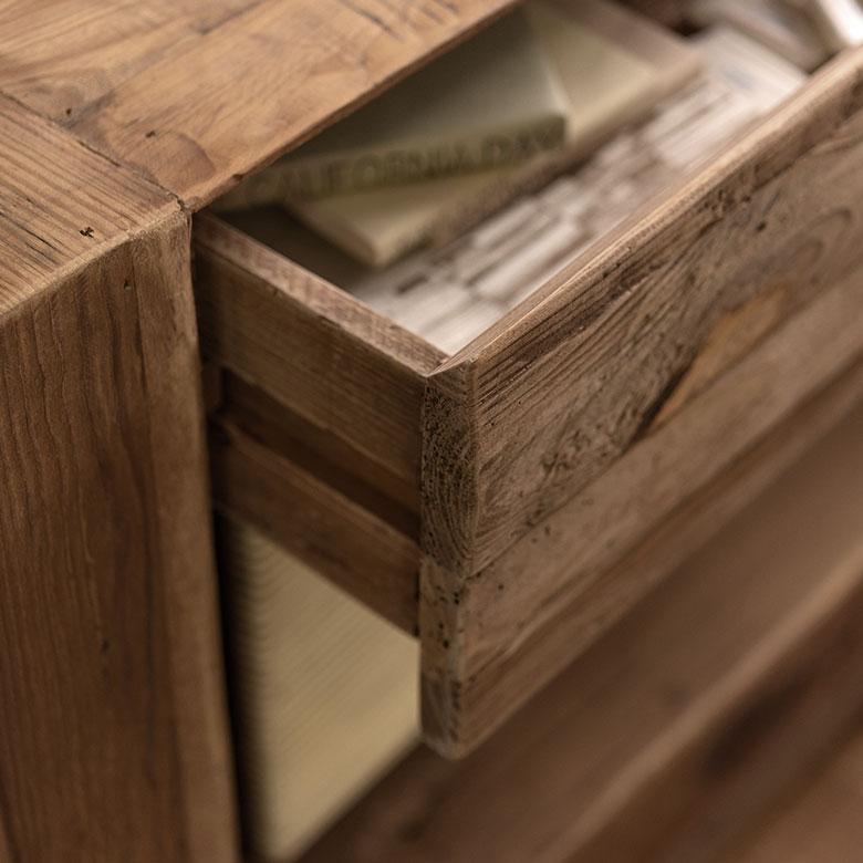 コンソール テレビ 台 TV 衣類 収納 引き出し付き オーディオ 本棚 家具 インテリア リビング アンティーク ビンテージ ヴィンテージ 天然木 古材 西海岸 91556 | 東谷 | 13