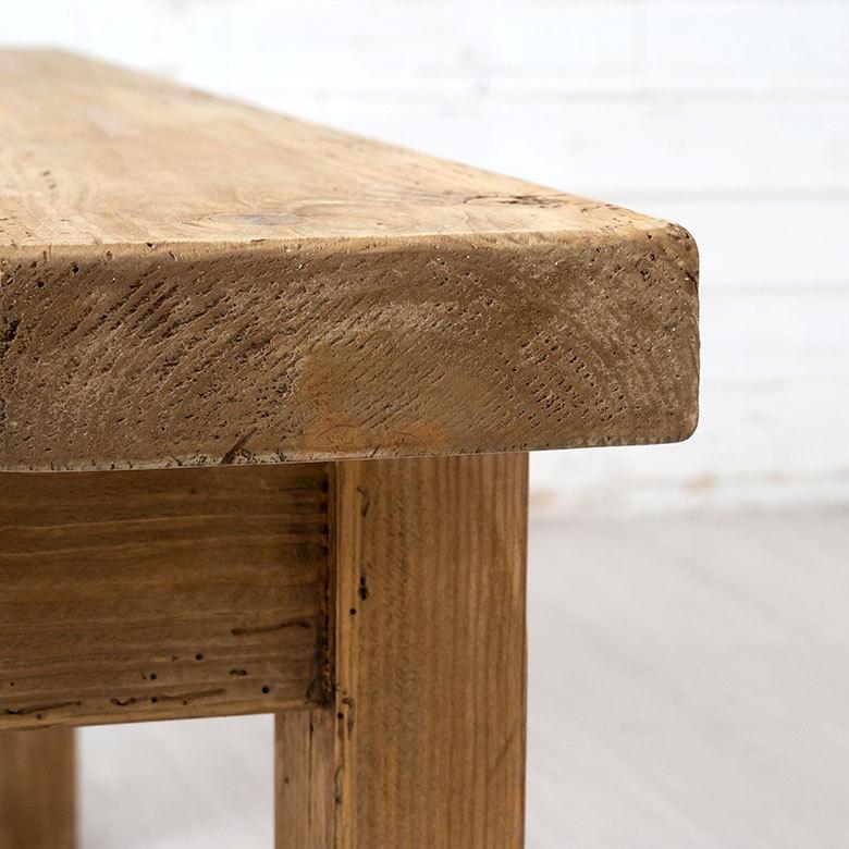 ダイニング ベンチ ウッド 古材 長 椅子 チェア いす イス 玄関 スツール 2人 掛け 二人 おしゃれ ナチュラル シンプル 北欧 家具 西海岸 ヴィンテージ風 91558 | 東谷 | 14