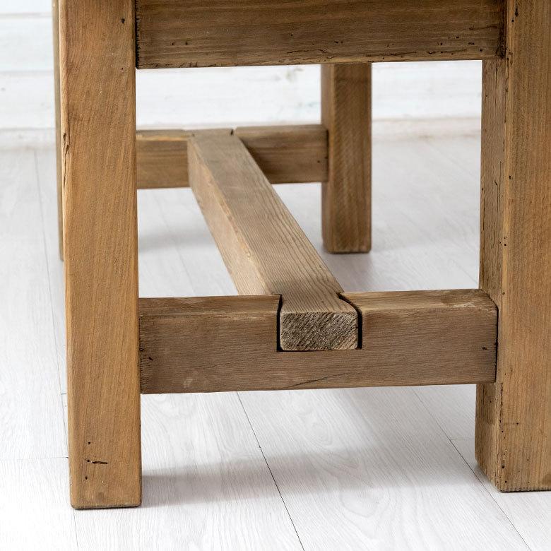 ダイニング ベンチ ウッド 古材 長 椅子 チェア いす イス 玄関 スツール 2人 掛け 二人 おしゃれ ナチュラル シンプル 北欧 家具 西海岸 ヴィンテージ風 91558 | 東谷 | 17