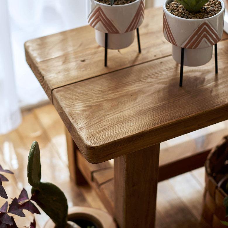 ダイニング ベンチ ウッド 古材 長 椅子 チェア いす イス 玄関 スツール 2人 掛け 二人 おしゃれ ナチュラル シンプル 北欧 家具 西海岸 ヴィンテージ風 91558 | 東谷 | 04