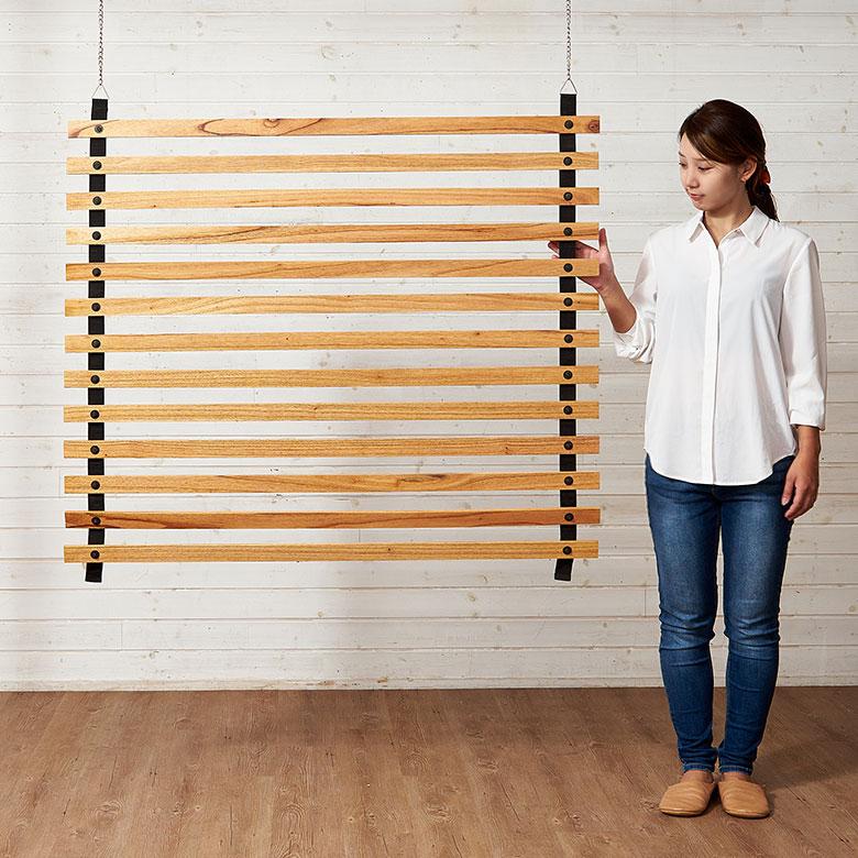 パーテーション ロール ワイド 天然木 ウッド  コンパクト 間仕切り ナチュラル 天井 壁面 ディスプレイ 店舗 北欧 おしゃれ インテリア 雑貨 西海岸風 91566 | 東谷 | 13