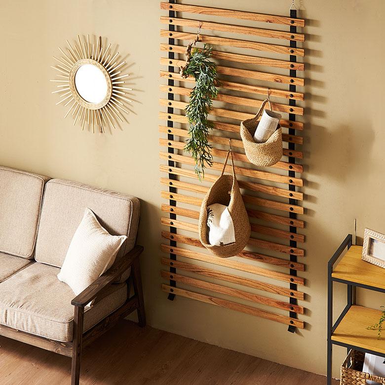 パーテーション ロール ロング 天然木 ウッド コンパクト 間仕切り ナチュラル 天井 壁面 ディスプレイ 店舗 北欧 おしゃれ インテリア 雑貨 西海岸風 91567 | 東谷 | 01