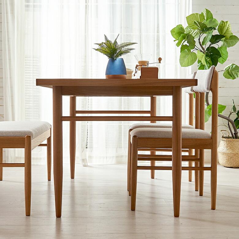 テーブル ダイニング リビング 天然木 アッシュ材 幅 150cm シンプル ナチュラル 家具 インテリア 机 4人掛け リゾート おしゃれ 北欧 モダン 西海岸風 91568 | 東谷 | 07