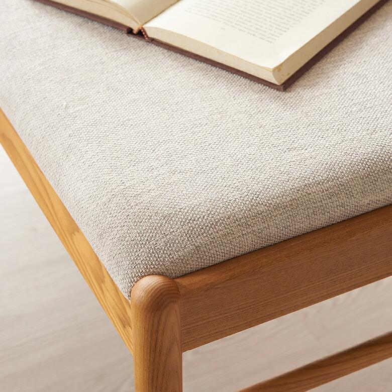 ベンチ チェア ダイニング リビング 天然木 アッシュ材 座面高 45cm シンプル 家具 インテリア 食卓 椅子 2人 掛け 2P リゾート おしゃれ 北欧 西海岸風 91570 | 東谷 | 04