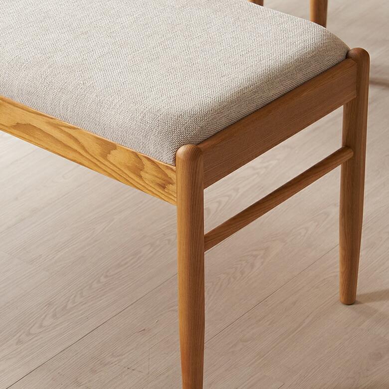 ベンチ チェア ダイニング リビング 天然木 アッシュ材 座面高 45cm シンプル 家具 インテリア 食卓 椅子 2人 掛け 2P リゾート おしゃれ 北欧 西海岸風 91570 | 東谷 | 06