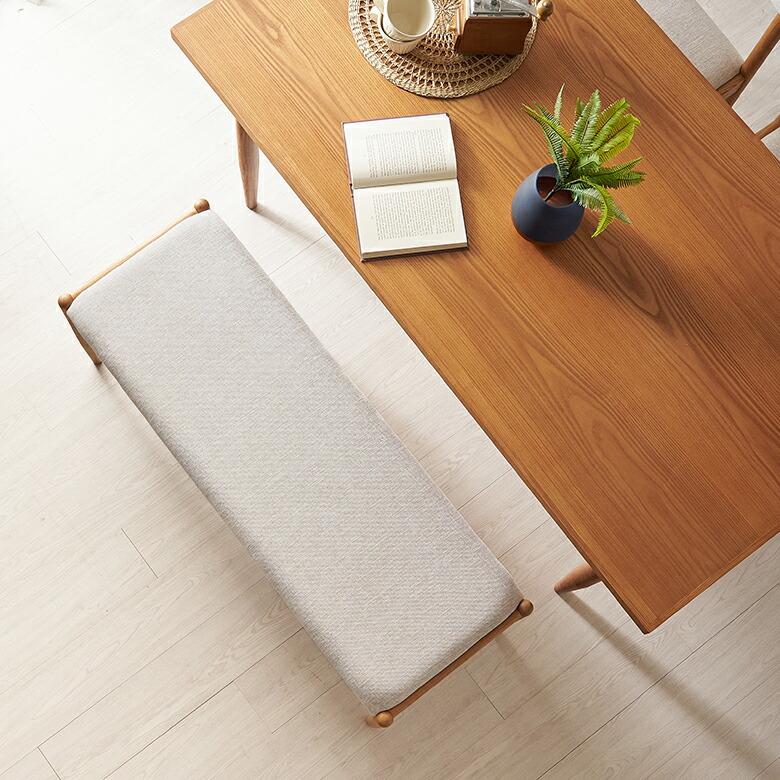 ベンチ チェア ダイニング リビング 天然木 アッシュ材 座面高 45cm シンプル 家具 インテリア 食卓 椅子 2人 掛け 2P リゾート おしゃれ 北欧 西海岸風 91570 | 東谷 | 07