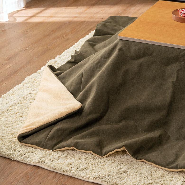 こたつ 布団 正方形 薄掛け 190×190cm デニム 撥水加工 無地 無地 ポリエステル 綿 コットン 暖房器具 北欧 おしゃれ インテリア シンプル 西海岸風 91571 | 東谷 | 10