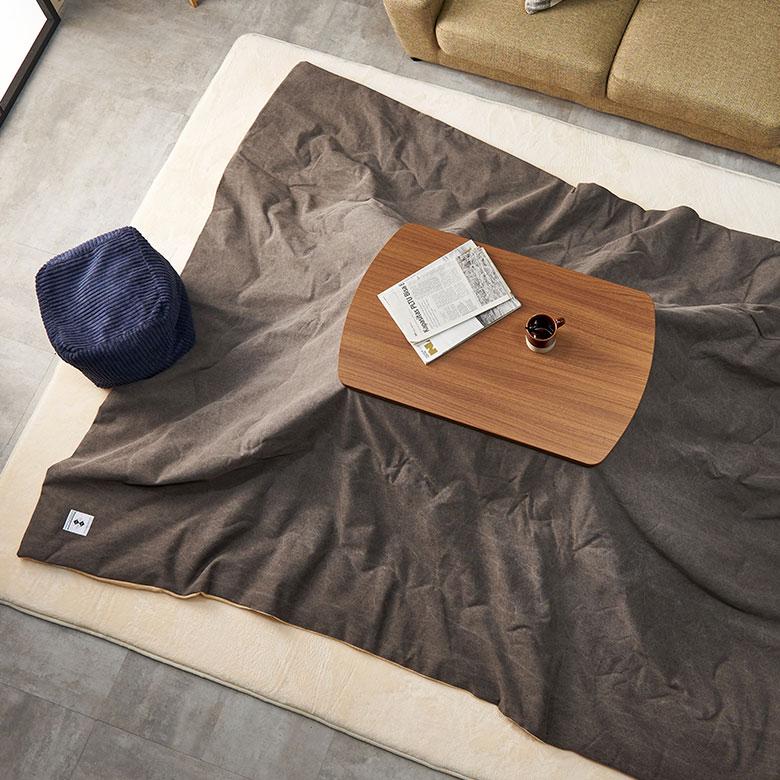 こたつ 布団 長方形 120×230cm 撥水加工 無地 薄 がけ 掛け 暖房 炬燵 インテリア シンプル ナチュラル リビング ダイニング おしゃれ 北欧 西海岸風 91572 | 東谷 | 05