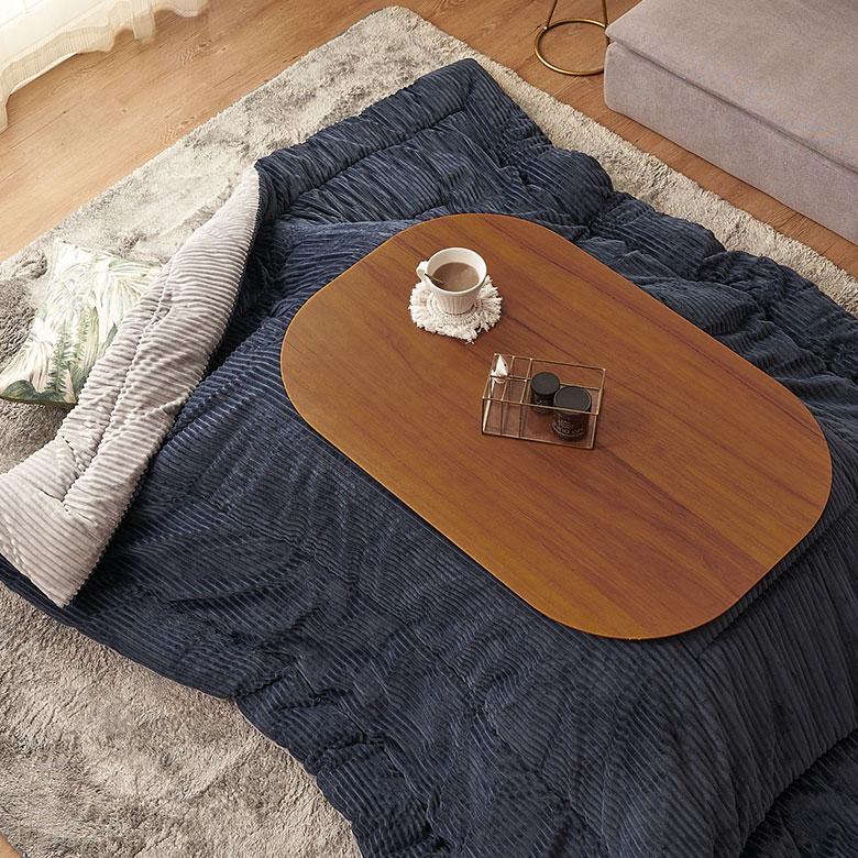 テーブル こたつ 木製 天然木 アカシア 約 W 90cm D 60cm H 41cm 長方形 本体 炬燵 コタツ 暖房器具 おしゃれ 北欧 シンプル 家具 机 インテリア 西海岸風 91575 | 東谷 | 11