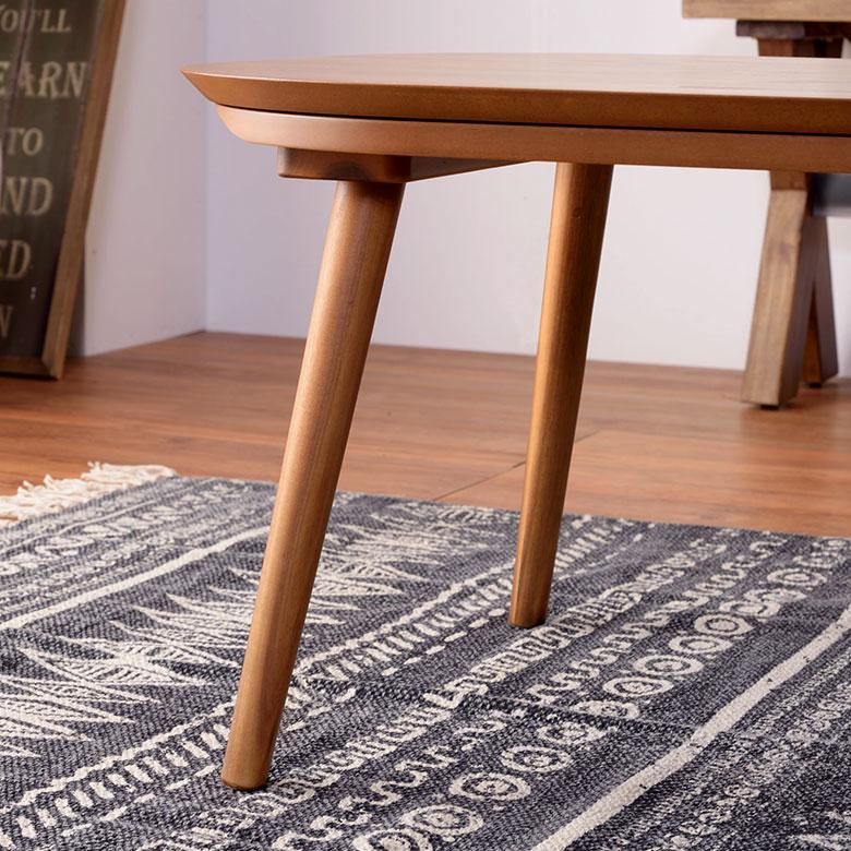 テーブル こたつ 木製 天然木 アカシア 約 W 90cm D 60cm H 41cm 長方形 本体 炬燵 コタツ 暖房器具 おしゃれ 北欧 シンプル 家具 机 インテリア 西海岸風 91575 | 東谷 | 06