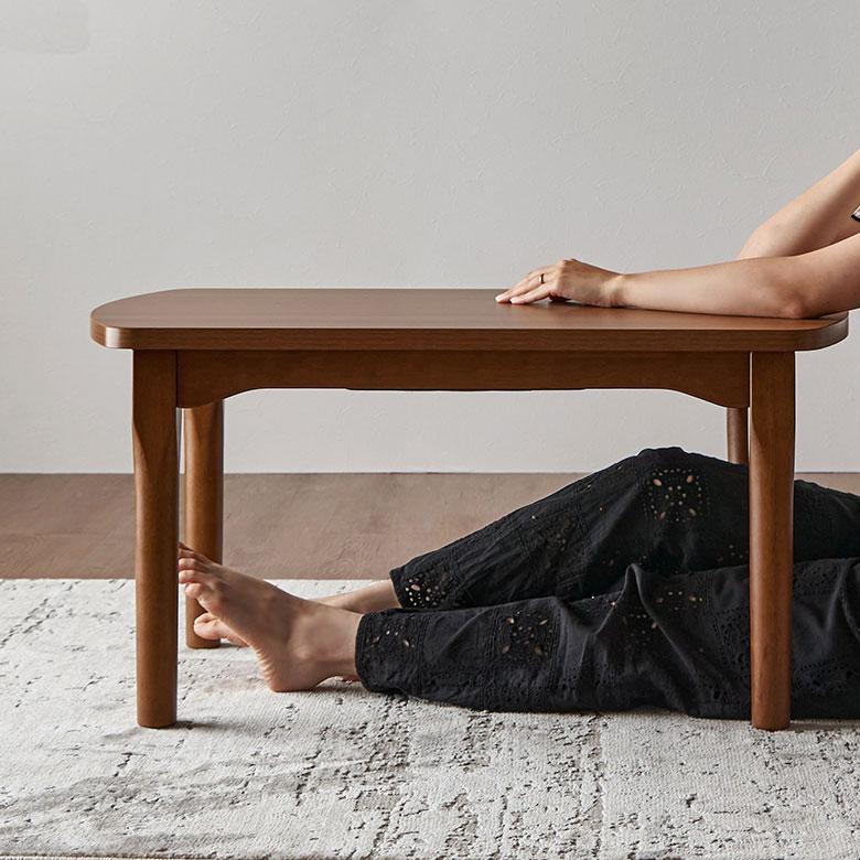 テーブル こたつ 木製 天然木 約 W 80cm D 50cm H 40/70cm 長方形 コンパクト 本体 炬燵 暖房器具 おしゃれ 北欧 シンプル 家具 机 インテリア 西海岸風 91576 | 東谷 | 15