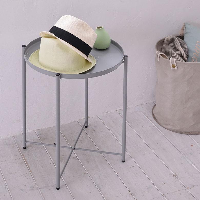 サイド テーブル トレー トレイ 約 W48cm D48cm H52cm 家具 インテリア ナイト ソファ コーヒー 軽量 コンパクト カフェ おしゃれ 北欧 モダン 西海岸風 91577 | 東谷 | 14