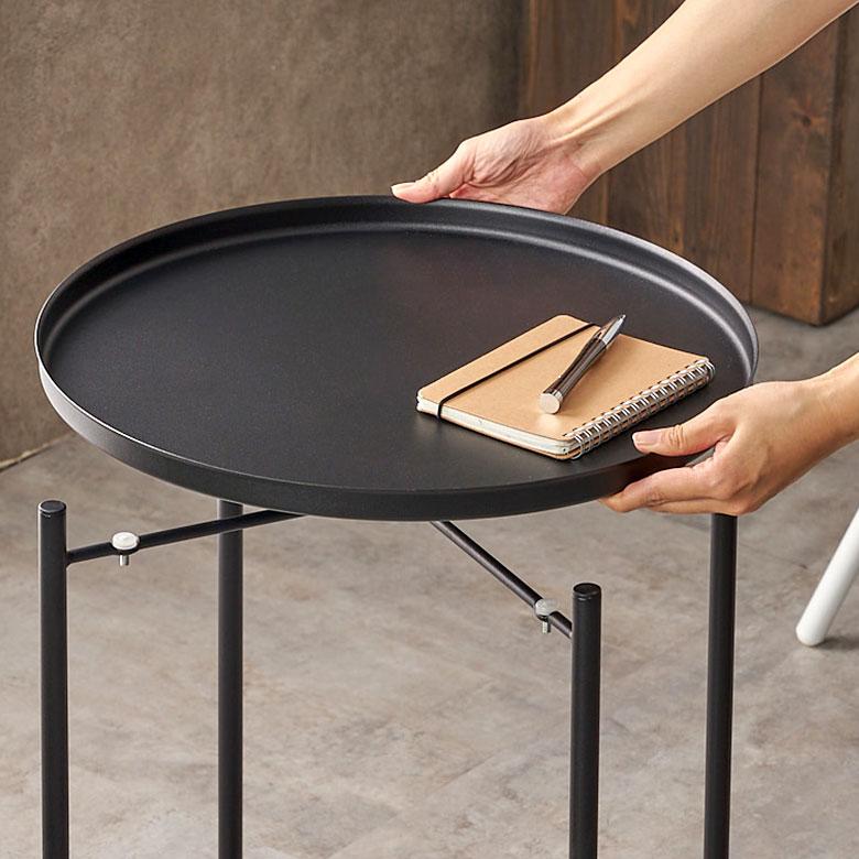サイド テーブル トレー トレイ 約 W48cm D48cm H52cm 家具 インテリア ナイト ソファ コーヒー 軽量 コンパクト カフェ おしゃれ 北欧 モダン 西海岸風 91577 | 東谷 | 05