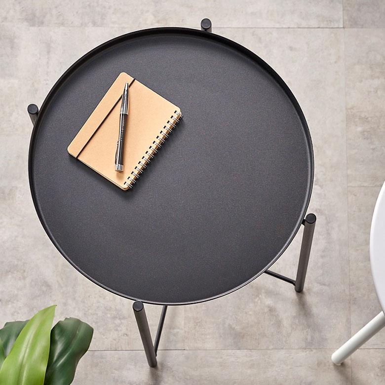 サイド テーブル トレー トレイ 約 W48cm D48cm H52cm 家具 インテリア ナイト ソファ コーヒー 軽量 コンパクト カフェ おしゃれ 北欧 モダン 西海岸風 91577 | 東谷 | 06