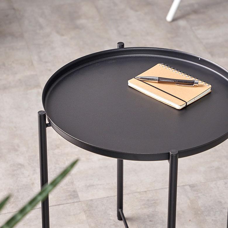 サイド テーブル トレー トレイ 約 W48cm D48cm H52cm 家具 インテリア ナイト ソファ コーヒー 軽量 コンパクト カフェ おしゃれ 北欧 モダン 西海岸風 91577 | 東谷 | 08