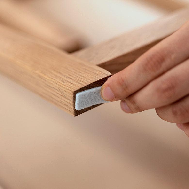 東谷 スタンド ミラー 壁掛け 鏡 オーク材 ナチュラル 約 W 43cm D