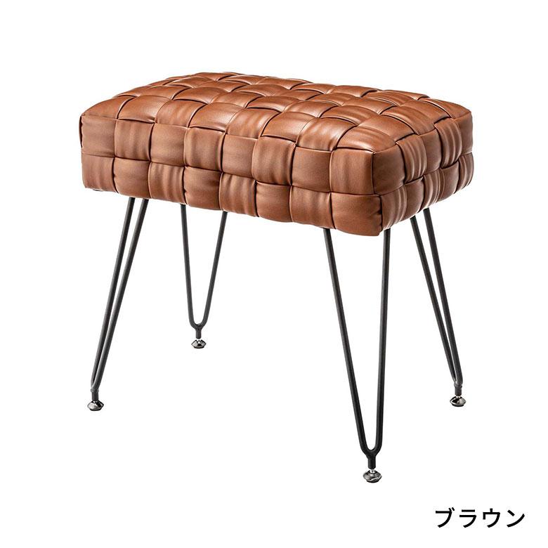 スツール ソフトレザー 椅子 イス 座面高 48cm オットマン 家具 インテリア チェア 1人 掛け 1P コンパクト 腰掛け リゾート おしゃれ 北欧 西海岸風 91579 | 東谷 | 12