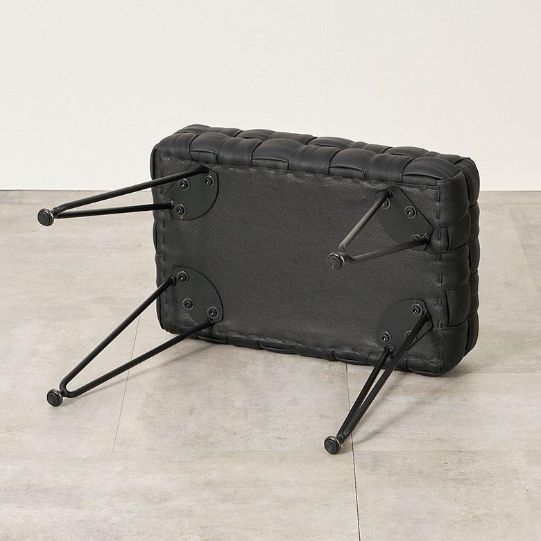 スツール ソフトレザー 椅子 イス 座面高 48cm オットマン 家具 インテリア チェア 1人 掛け 1P コンパクト 腰掛け リゾート おしゃれ 北欧 西海岸風 91579 | 東谷 | 15