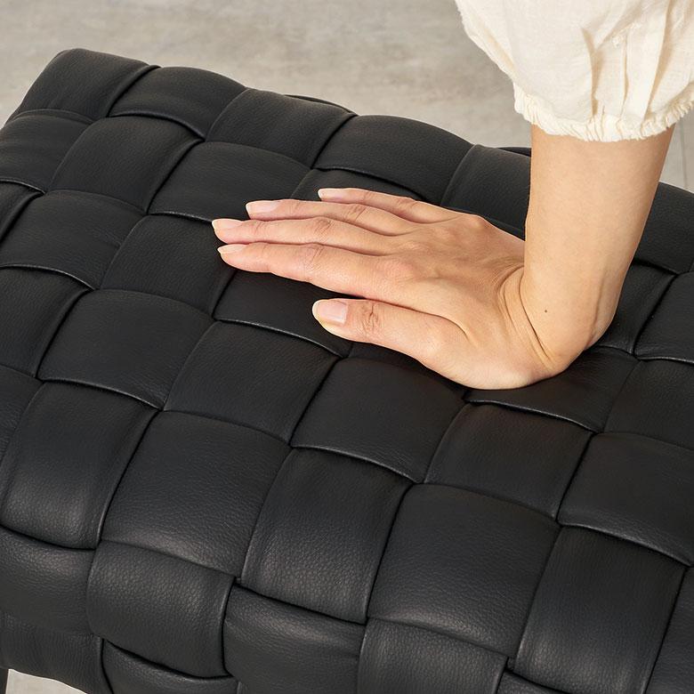 スツール ソフトレザー 椅子 イス 座面高 48cm オットマン 家具 インテリア チェア 1人 掛け 1P コンパクト 腰掛け リゾート おしゃれ 北欧 西海岸風 91579 | 東谷 | 18