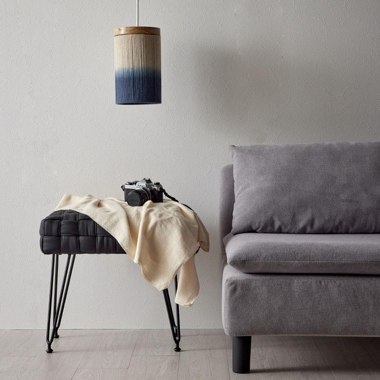 スツール ソフトレザー 椅子 イス 座面高 48cm オットマン 家具 インテリア チェア 1人 掛け 1P コンパクト 腰掛け リゾート おしゃれ 北欧 西海岸風 91579 | 東谷 | 08