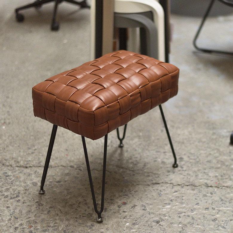 スツール ソフトレザー 椅子 イス 座面高 48cm オットマン 家具 インテリア チェア 1人 掛け 1P コンパクト 腰掛け リゾート おしゃれ 北欧 西海岸風 91579 | 東谷 | 10