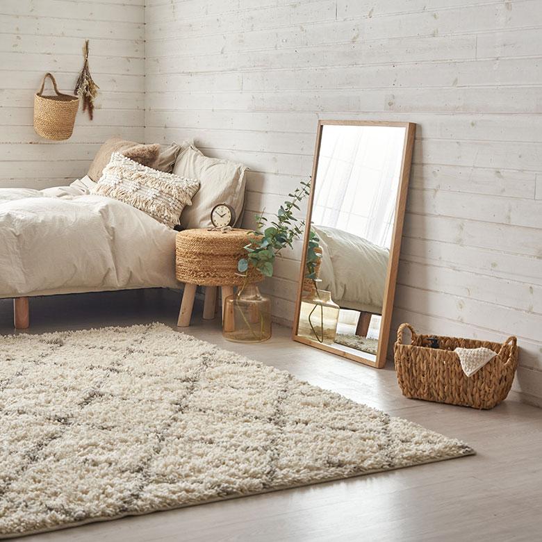 鏡 壁掛け ミラー 長方形 オーク材 ナチュラル 約 W 58cm D 3cm H 88cm ウォール 飛散防止 デコレーション おしゃれ 北欧 インテリア シンプル 西海岸風 91581 | 東谷 | 11