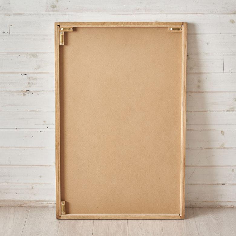 鏡 壁掛け ミラー 長方形 オーク材 ナチュラル 約 W 58cm D 3cm H 88cm ウォール 飛散防止 デコレーション おしゃれ 北欧 インテリア シンプル 西海岸風 91581 | 東谷 | 16