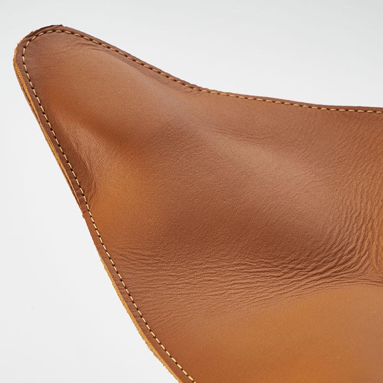 東谷 フォールディング スツール 収納袋付 折り畳み 本革 天然木