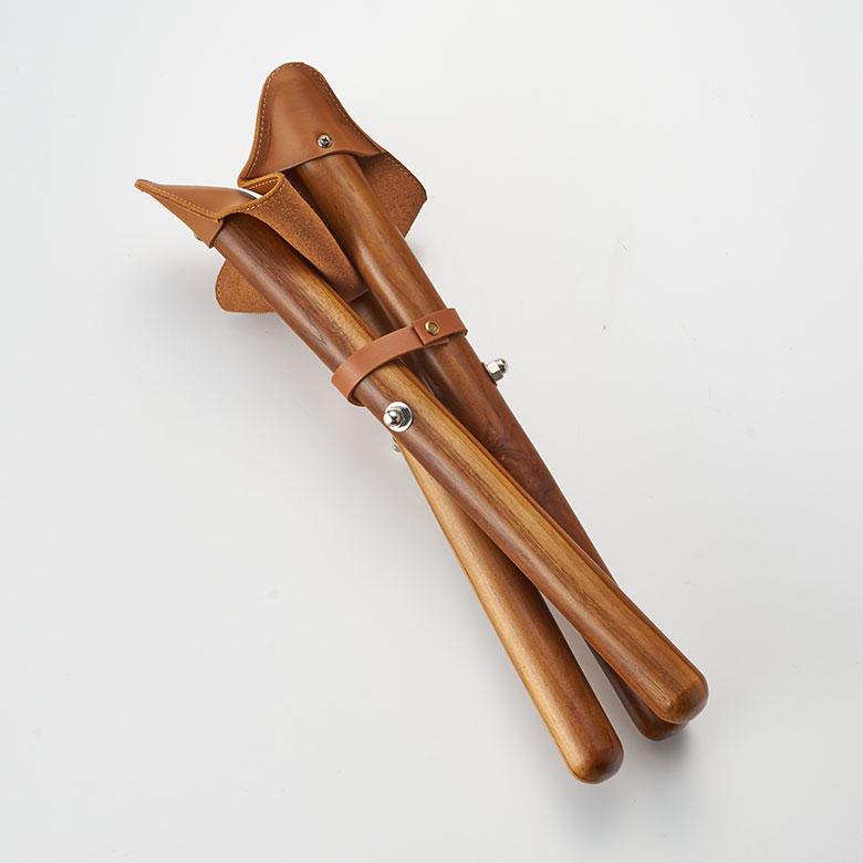 フォールディング スツール 収納袋付 折り畳み 本革 天然木 レザー 椅子 イス 座面高 38cm  家具 インテリア チェア コンパクト ハンティング 西海岸風 91582 | 東谷 | 16