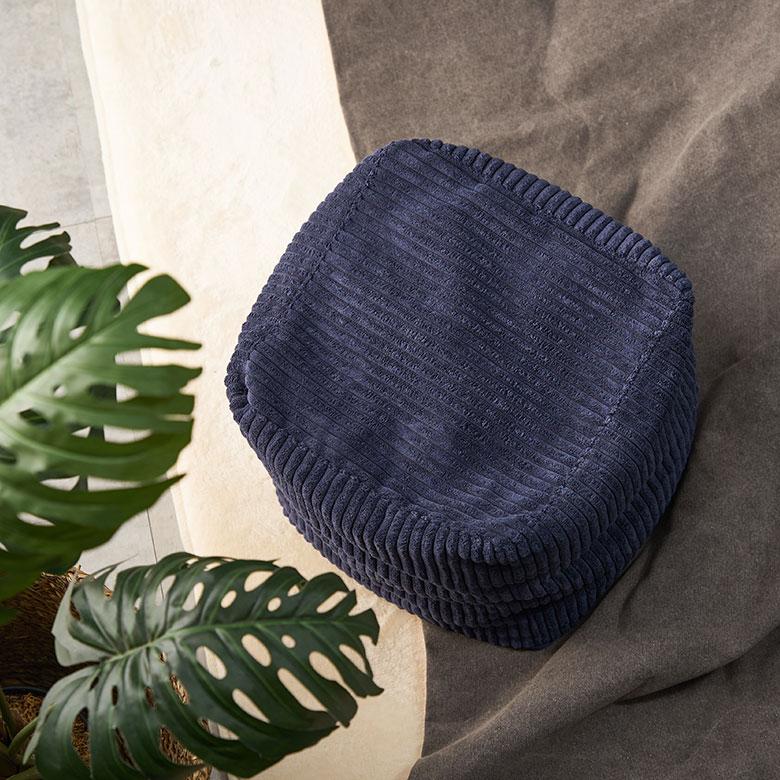 ビーズ クッション キューブ 座椅子 プフ オットマン スツール コーデュロイ ミニ 抱き 1 一 人用 スクエア 四角 家具 インテリア おしゃれ 北欧 西海岸風 91583 | 東谷 | 07