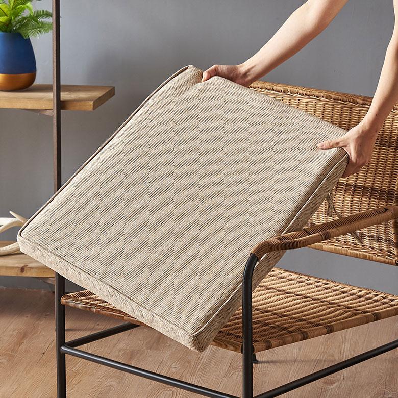 チェア パーソナル リビング ラタン風 ベージュ 座面高 30cm シンプル 家具 インテリア アーム 1人 掛け 1P 用 リゾート おしゃれ 北欧 西海岸風 91585 | 東谷 | 11