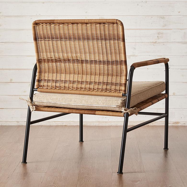 チェア パーソナル リビング ラタン風 ベージュ 座面高 30cm シンプル 家具 インテリア アーム 1人 掛け 1P 用 リゾート おしゃれ 北欧 西海岸風 91585 | 東谷 | 14