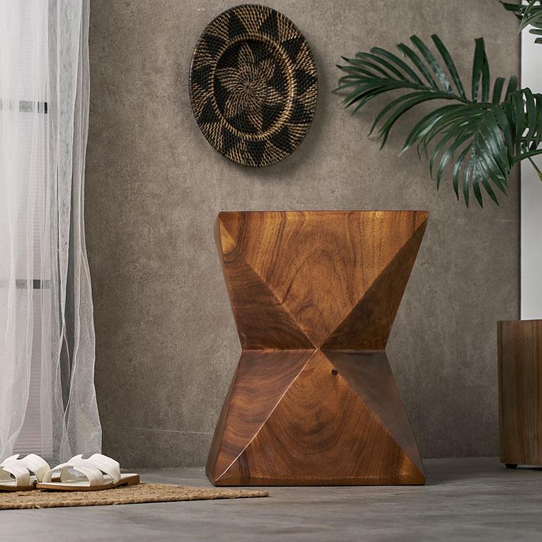 スツール サイド テーブル 椅子 イス ウッド 天然木 木製 座面高 42cm オットマン 家具 インテリア チェア 1人 掛け 1P 腰掛け おしゃれ 北欧 西海岸風 91590 | 東谷 | 13