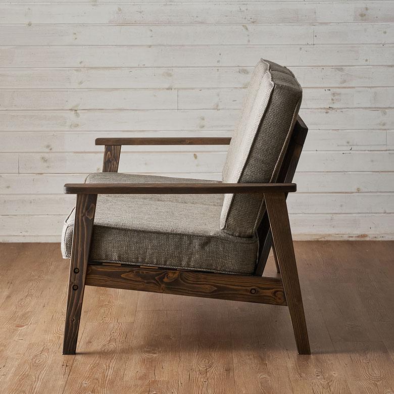 ソファ 2人 掛け 二人 2P 天然木 ウッド 木製 約 W 141cm D 75cm H 78cm ひじ掛け ファブリック リビング 北欧 おしゃれ 家具 インテリア 西海岸 91591 | 東谷 | 12