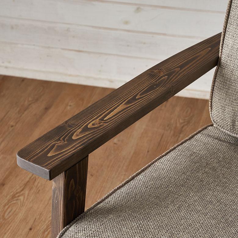 ソファ 2人 掛け 二人 2P 天然木 ウッド 木製 約 W 141cm D 75cm H 78cm ひじ掛け ファブリック リビング 北欧 おしゃれ 家具 インテリア 西海岸 91591 | 東谷 | 15