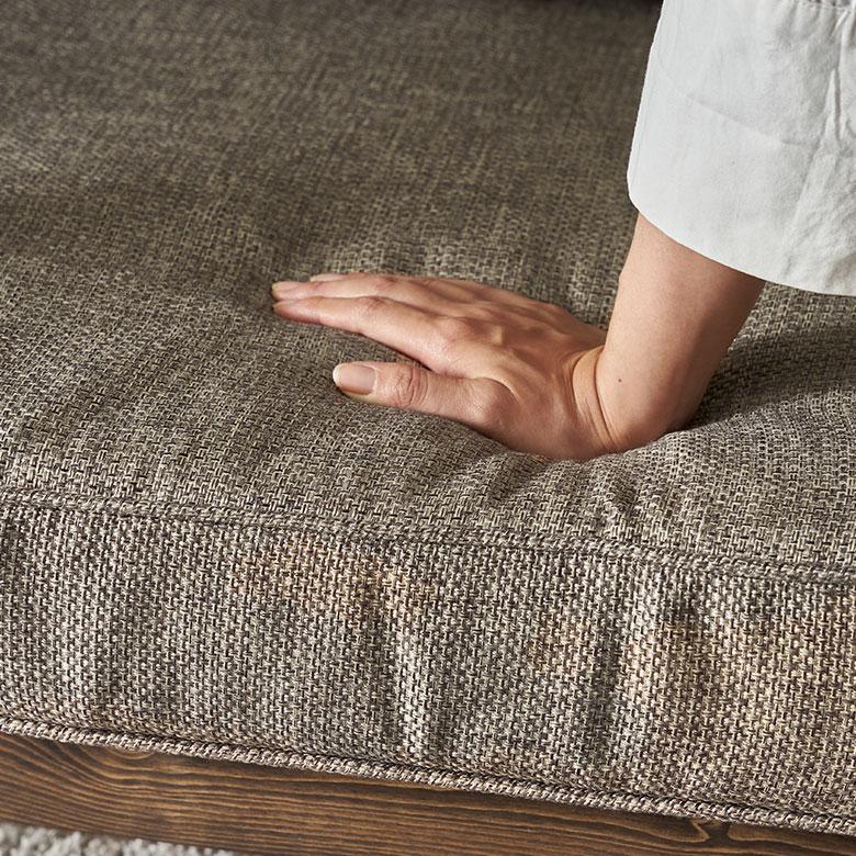 ソファ 2人 掛け 二人 2P 天然木 ウッド 木製 約 W 141cm D 75cm H 78cm ひじ掛け ファブリック リビング 北欧 おしゃれ 家具 インテリア 西海岸 91591 | 東谷 | 05