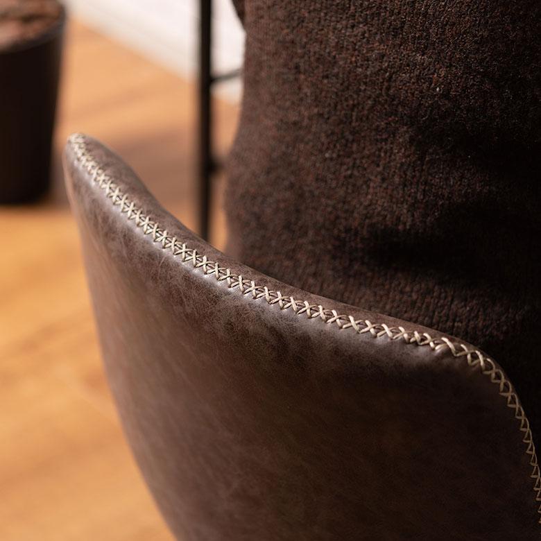 デスク チェア オフィス ワーキング 約 W 56cm D 58cm H 78-87cm SH45-54cm 在宅勤務 勉強 仕事 ソフトレザー 椅子 イス おしゃれ 北欧 家具 西海岸風 91594 | 東谷 | 07