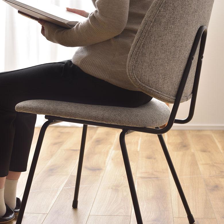 デスク チェア オフィス ワーキング W 50cm D 58cm H81cm SH 45cm ブラック グレー パープル 完成品 クロスレザー 椅子 おしゃれ 北欧 家具 西海岸風 91595 | 東谷 | 13