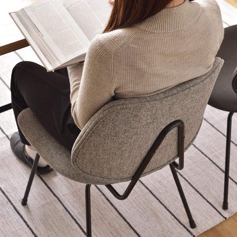 デスク チェア オフィス ワーキング W 50cm D 58cm H81cm SH 45cm ブラック グレー パープル 完成品 クロスレザー 椅子 おしゃれ 北欧 家具 西海岸風 91595 | 東谷 | 14