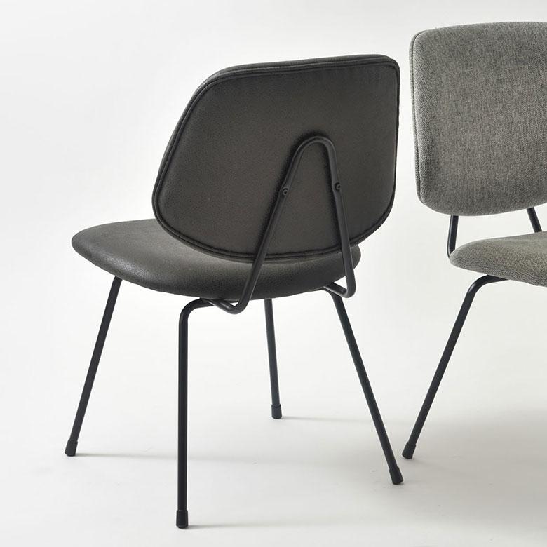 デスク チェア オフィス ワーキング W 50cm D 58cm H81cm SH 45cm ブラック グレー パープル 完成品 クロスレザー 椅子 おしゃれ 北欧 家具 西海岸風 91595 | 東谷 | 17